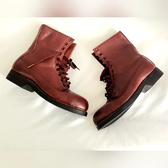 Vintage H.H Brown Shoe Company Mens SZ 8 1950s Military Combat Flight Jump Boots